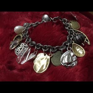 Chico’s Silver/ gold tone Charm Bracelet
